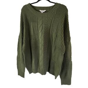 Time and Tru Womens XXL Green Sweater Knit Classic